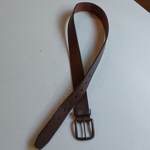 Levi's| Classic Brown Premium Leather Men's Belt Matte Buckle Neutral Sz.30-32